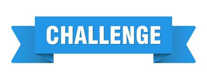 challenge ribbon isolated on transparent background. challenge ribbon