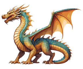 Obraz premium Angry colorfull Dragon vector design 