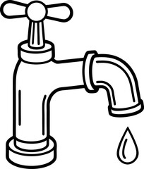 faucet with a drop of water