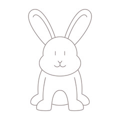 Flat cruelty free bunny vector for ethical branding