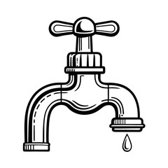 faucet with water drop