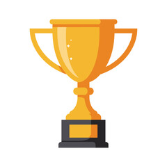 Golden Trophy Illustration Symbolizing Victory Achievement and Success in Competitions