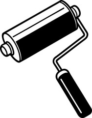 roller brush vector illustration