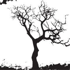 silhouette of a tree