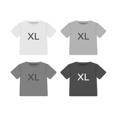 Naklejka premium Tシャツ 服 サイズ表記（XL） イラストセット