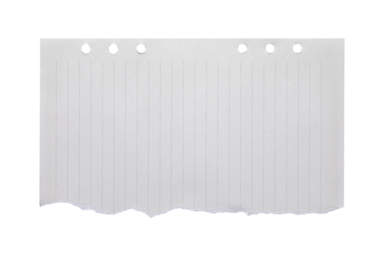 blank lined paper notebook paper with torn edges isolated on transparent background,note paper message office business tag sign