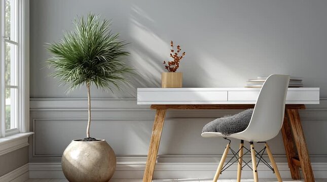 Clean Office Setup in Minimal Style