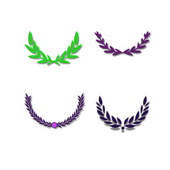 Laurel Wreath Vector, Transparent PNG Isolated Icon