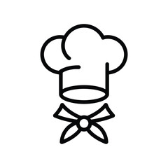 Chef hat with necktie icon