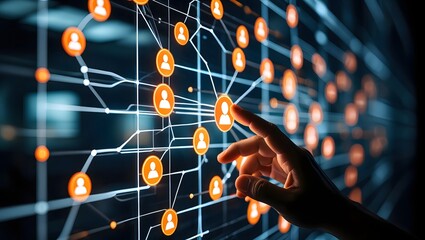 Understanding social network analysis and digital connection with hand interface