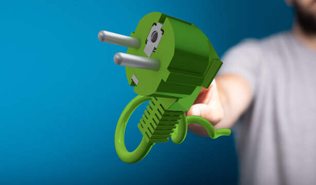 Eco-friendly power, sustainable energy, green technology, electric plug,  clean energy future. - Powered by Adobe