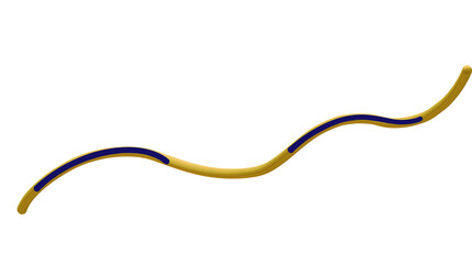 Minimalist Abstract Line Art in Gold and Blue – Curved Wave Design for Modern Decor, Branding Concepts, Digital Projects, and Visual Aesthetic Themes