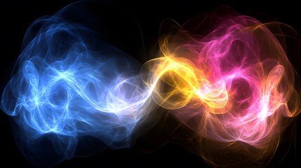 Fototapeta premium Abstract Colorful Energy Flow Swirls Background