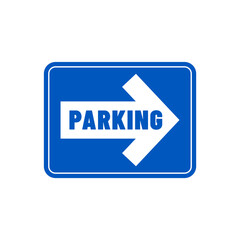 Vector traffic parking symbol for car zone