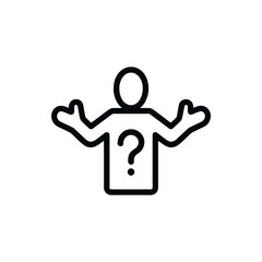 Obraz premium Person with question mark icon indicating confusion or uncertainty