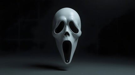 Creepy Black and White Mask