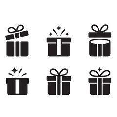 A vector set of  holiday gift boxes with decorative bows, perfect for any celebration