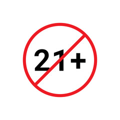 No 21+ sign, indicating restricted adult content for users under 18 years old