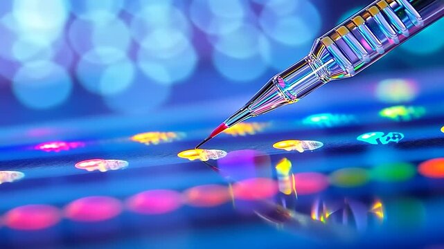 Microneedle over DNA microarray: Genetic Research