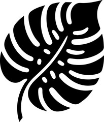 Monstera Leaf Silhouette Icon