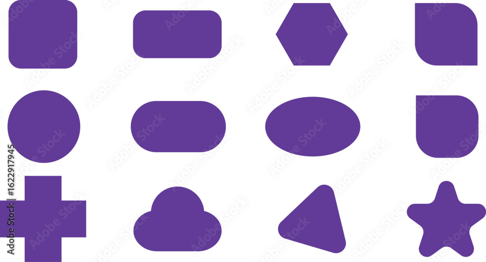 Wall mural vector illustration of glossy circular buttons – web design elements, internet labels, shiny sticker
