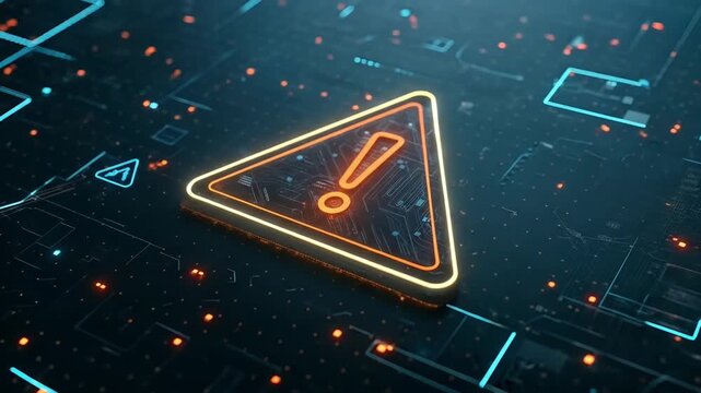 Cybersecurity Alert: Digital Threat Detection, Firewall Breach, AI Risk, Warning System, Data Leak
