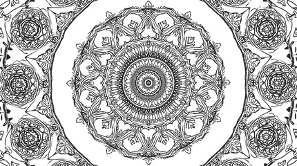 Intricate Mandala Design - Black and White Pattern for Decorative Backgrounds, Invitations, or Home Decor