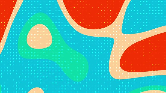 Aurora Heat Dynamic background animation with vibrant colors, organic shapes, and a retro dotted pattern overlay.