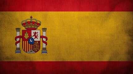 Spain Flag Texture Close-up