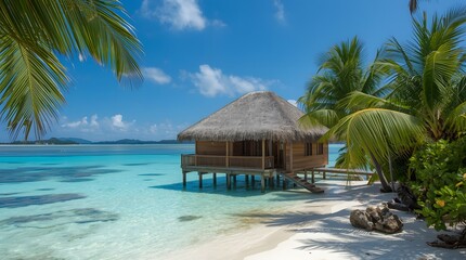 Fototapeta premium Tropical Beach Hut Vacation
