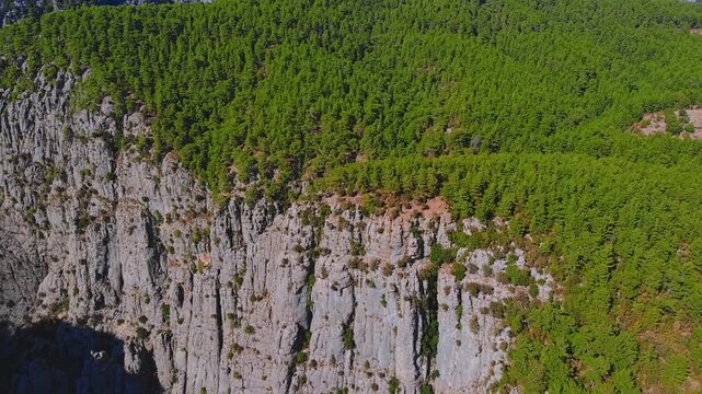Aerial top view landscape Tazi Canyon in Manavgat, Antalya, Turkey.