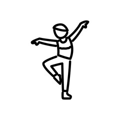 dancer icon vector, line style icon
