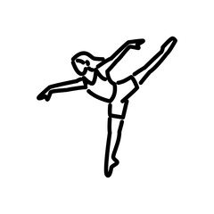 dancer icon vector, line style icon