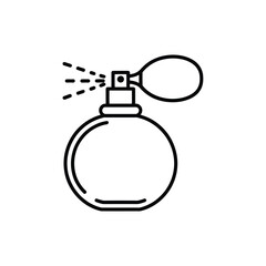 Vintage perfume bottle spray icon