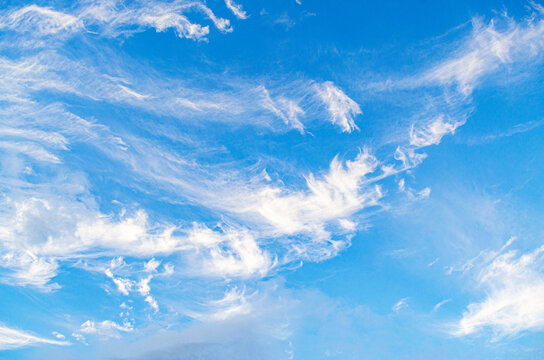Blue sky with cloud. Clearing day and Good weather in the morning of summer - Powered by Adobe