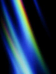 Rainbow light leak background presenting flowing chromatic highlights with deep negative space designed for app splash screens editorial layouts and packaging accents
