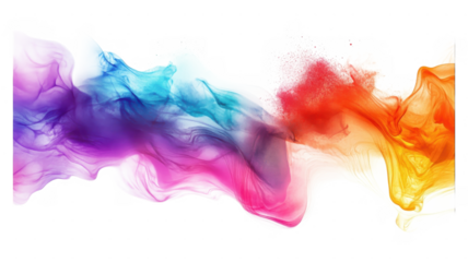 Colorful transparent swirls creating a vibrant visual display of blended hues and forms