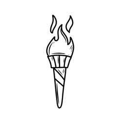 handdrawn torch