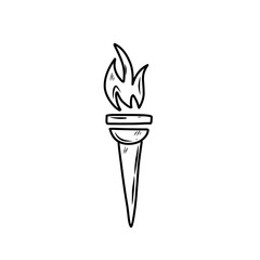 handdrawn torch