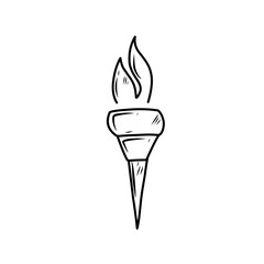 handdrawn torch