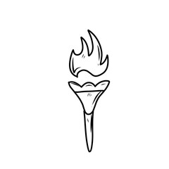 handdrawn torch