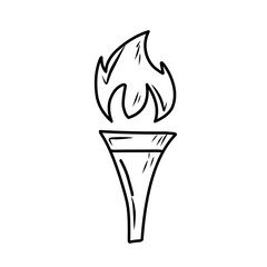 handdrawn torch