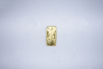 Gold bars, gold color, containing 96.5 percent gold.