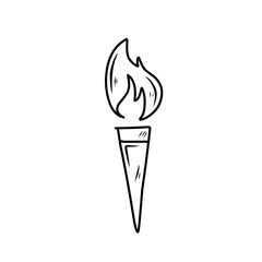 handdrawn torch