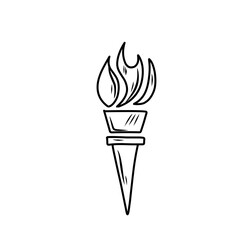 handdrawn torch
