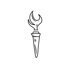 handdrawn torch