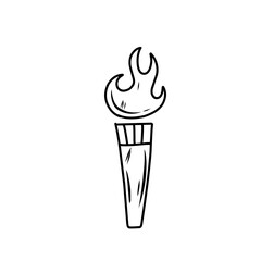 handdrawn torch