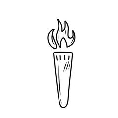 handdrawn torch