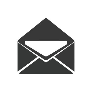 Vector illustration of 3d illustration of open envelope icon symbolizing communication and mail isolated on white background