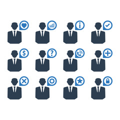 business Man Icon set - People Icon Set	